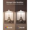 imageEZVALO Picture Lights for Wall 2000mAh Rechargeable Battery Magnetic Poster Lights with 3 Color Temps ampamp 12 RGB Remote Dimmable Timer Painting Light Wall Decor Light for Art Display Frame 6 PackWhite