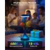 imageEZVALO Set of 2 Rechargeable Cordless Table Lamps Portable 6000mAh Outdoor Table Light3 Color ampamp RGB Color Changing Stepless Dimming Waterproof Table Lamp for HomeDinnerPatioRestaurantBarBlack