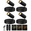 imageEZVALO Spotlights Indoor with Remote 5500mAh Rechargeable Picture Lights Wireless LED Uplighting with TimerDimmable 3CCT Display Lights for Plant Painting Artwork Accent Lighting 2PackBlackBlack