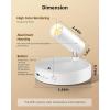 imageEZVALO Spotlights Indoor with Remote 5500mAh Rechargeable Picture Lights Wireless LED Uplighting with TimerDimmable 3CCT Display Lights for Plant Painting Artwork Accent Lighting 2PackBlackWhite