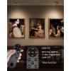 imageEZVALO Spotlights Indoor with Remote 5500mAh Rechargeable Picture Lights Wireless LED Uplighting with TimerDimmable 3CCT Display Lights for Plant Painting Artwork Accent Lighting 2PackBlackGold