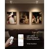 imageEZVALO Spotlights Indoor with Remote 5500mAh Rechargeable Picture Lights Wireless LED Uplighting with TimerDimmable 3CCT Display Lights for Plant Painting Artwork Accent Lighting 2PackBlackWhite