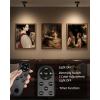 imageEZVALO Spotlights Indoor with Remote 5500mAh Rechargeable Picture Lights Wireless LED Uplighting with TimerDimmable 3CCT Display Lights for Plant Painting Artwork Accent Lighting 2PackBlackBlack