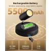 imageEZVALO Spotlights Indoor with Remote 5500mAh Rechargeable Picture Lights Wireless LED Uplighting with TimerDimmable 3CCT Display Lights for Plant Painting Artwork Accent Lighting 2PackBlackBlack