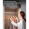 imageEZVALO Under Cabinet Lighting 2200mAh Rechargeable Battery 76 LEDs Dimmable Closet Lights 3 Color Temps Motion Sensor Light Indoor for Kitchen WardrobeSilver