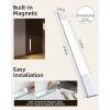 imageEZVALO Under Cabinet Lighting 2200mAh Rechargeable Battery 76 LEDs Dimmable Closet Lights 3 Color Temps Motion Sensor Light Indoor for Kitchen WardrobeSilver