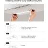 imageEZVALO Under Cabinet Lighting 2200mAh Rechargeable Battery 76 LEDs Dimmable Closet Lights 3 Color Temps Motion Sensor Light Indoor for Kitchen WardrobeSilver