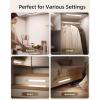 imageEZVALO Under Cabinet Lighting 2200mAh Rechargeable Battery 76 LEDs Dimmable Closet Lights 3 Color Temps Motion Sensor Light Indoor for Kitchen WardrobeSilver