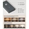 imageEZVALO Under Cabinet Lighting 2200mAh Rechargeable Battery 76 LEDs Dimmable Closet Lights 3 Color Temps Motion Sensor Light Indoor for Kitchen WardrobeSpace Gray