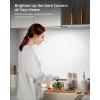 imageEZVALO Under Cabinet Lighting 2200mAh Rechargeable Battery 76 LEDs Dimmable Closet Lights 3 Color Temps Motion Sensor Light Indoor for Kitchen WardrobeSilver