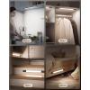imageEZVALO Under Cabinet Lighting 2200mAh Rechargeable Battery 76 LEDs Dimmable Closet Lights 3 Color Temps Motion Sensor Light Indoor for Kitchen WardrobeSpace Gray
