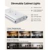 imageEZVALO Under Cabinet Lighting 2200mAh Rechargeable Battery 76 LEDs Dimmable Closet Lights 3 Color Temps Motion Sensor Light Indoor for Kitchen WardrobeSilver