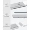imageEZVALO Under Cabinet Lighting 2200mAh Rechargeable Battery 76 LEDs Dimmable Closet Lights 3 Color Temps Motion Sensor Light Indoor for Kitchen WardrobeSilver