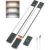imageEZVALO Under Cabinet Lighting 2200mAh Rechargeable Battery 76 LEDs Dimmable Closet Lights 3 Color Temps Motion Sensor Light Indoor for Kitchen WardrobeSpace Gray