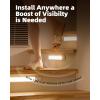 imageEZVALO Under Cabinet Lights Wireless Rechargeable Motion Sensor Light Indoor Dimmable Led Closet Light Battery Operated Under Cabinet Lighting Under Counter Lights for Kitchen Wardrobe 3500KWarmSilver