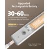 imageEZVALO Under Cabinet Lights Wireless Rechargeable Motion Sensor Light Indoor Dimmable Led Closet Light Battery Operated Under Cabinet Lighting Under Counter Lights for Kitchen Wardrobe 3500KWarmSilver