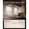 imageEZVALO Under Cabinet Lights Wireless Rechargeable Motion Sensor Light Indoor Dimmable Led Closet Light Battery Operated Under Cabinet Lighting Under Counter Lights for Kitchen Wardrobe 3500KWarmSilver