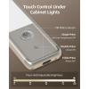 imageEZVALO Under Cabinet Lights Wireless Rechargeable Motion Sensor Light Indoor Dimmable Led Closet Light Battery Operated Under Cabinet Lighting Under Counter Lights for Kitchen Wardrobe 3500KWarmSilver