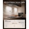 imageEZVALO Under Cabinet Lights Wireless Rechargeable Motion Sensor Light Indoor Dimmable Led Closet Light Battery Operated Under Cabinet Lighting Under Counter Lights for Kitchen Wardrobe 3500KWarmSpace Grey