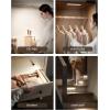 imageEZVALO Under Cabinet Lights Wireless Rechargeable Motion Sensor Light Indoor Dimmable Led Closet Light Battery Operated Under Cabinet Lighting Under Counter Lights for Kitchen Wardrobe 3500KWarmSilver