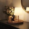 imageEZVALO Outdoor Cordless Table Lamp IP65 Waterproof 4500mAh Rechargeble Shower Lamp Dimmable Touch Lamp LED Night Light Lamp for Bathroom Patio Camping Restaurant Home1 PcsWood Grain