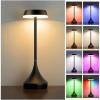 imageEZVALO Set of 2 Rechargeable Cordless Table Lamps Portable 6000mAh Outdoor Table Light3 Color ampamp RGB Color Changing Stepless Dimming Waterproof Table Lamp for HomeDinnerPatioRestaurantBarBlack