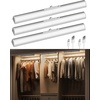 image:imageEZVALO 17Inch LED Motion Sensor Closet Light Rechargeable 3600mAh Battery 150 Lumens NoGlare Curved 3 Color Temperatures amp Dimmable Cabinet Light for Wardrobes amp Shelves17inch