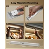 image:imageEZVALO 17Inch LED Motion Sensor Closet Light Rechargeable 3600mAh Battery 150 Lumens NoGlare Curved 3 Color Temperatures amp Dimmable Cabinet Light for Wardrobes amp Shelves17inch