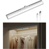 image:imageEZVALO 17Inch LED Motion Sensor Closet Light Rechargeable 3600mAh Battery 150 Lumens NoGlare Curved 3 Color Temperatures amp Dimmable Cabinet Light for Wardrobes amp Shelves13inch