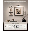 image:imageEZVALO Picture Light for Wall Rechargeable 2400mAh Lights Wireless with IR Remote 3 Color amp Dimmable Magnetic 78 LED Lights Display for Painting Living Room Gallery BedroomBlack3PBlack