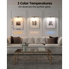 image:imageEZVALO Picture Light for Wall Rechargeable 2400mAh Lights Wireless with IR Remote 3 Color amp Dimmable Magnetic 78 LED Lights Display for Painting Living Room Gallery BedroomBlack3PBlack