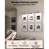 image:imageEZVALO Picture Light for Wall Rechargeable 2400mAh Lights Wireless with IR Remote 3 Color amp Dimmable Magnetic 78 LED Lights Display for Painting Living Room Gallery BedroomBlack3PBlack