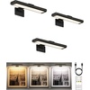 image:imageEZVALO Picture Light for Wall Rechargeable 2400mAh Lights Wireless with IR Remote 3 Color amp Dimmable Magnetic 78 LED Lights Display for Painting Living Room Gallery BedroomBlack3PBlack